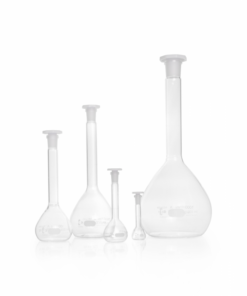 Bình định mức trắng DURAN Class A, nút nhựa, Volumetric flask
